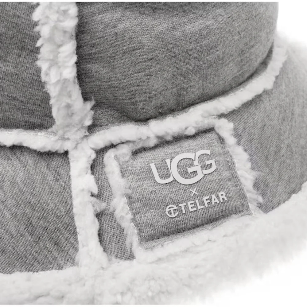 UGG x Telfar Womens Gray and Ivory White Bucket Hat